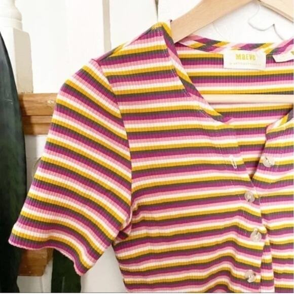 Maeve anthropologie striped button front blouse XS - Picture 2 of 5